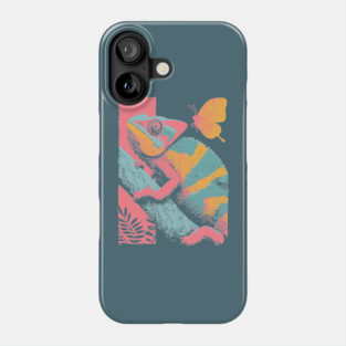 Chromatic Chameleon - Retro Reptile Art Phone Case