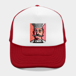 The Mustachioed Chef - Kitchen Folk Art Hat