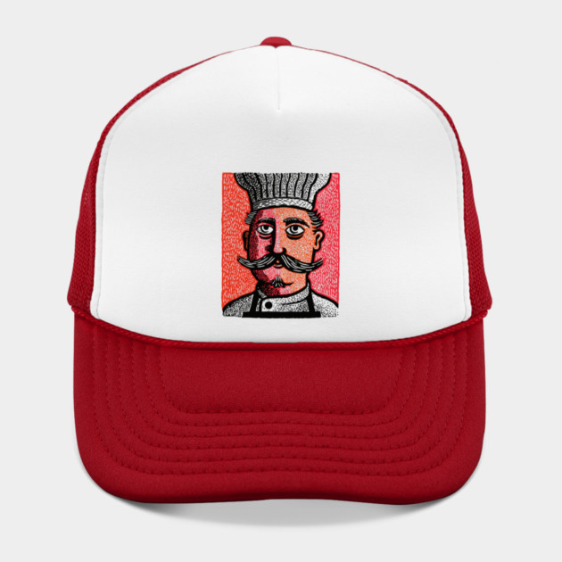 The Mustachioed Chef - Kitchen Folk Art by TuncGK