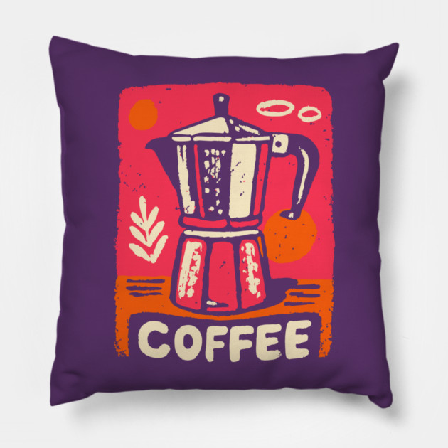 Moka Pot Pop Art Pillow by TuncGK