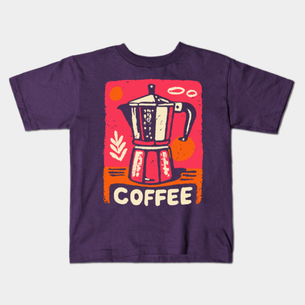 Moka Pot Pop Art Kids T-Shirt by TuncGK