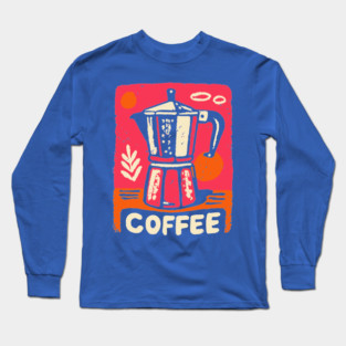 Moka Pot Pop Art Long Sleeve T-Shirt