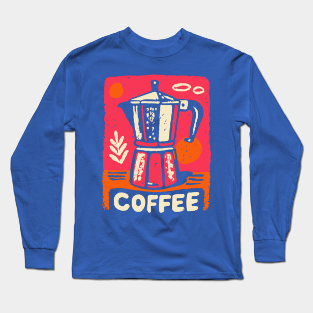 Moka Pot Pop Art Long Sleeve T-Shirt by TuncGK