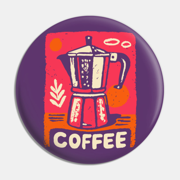 Moka Pot Pop Art Pin by TuncGK