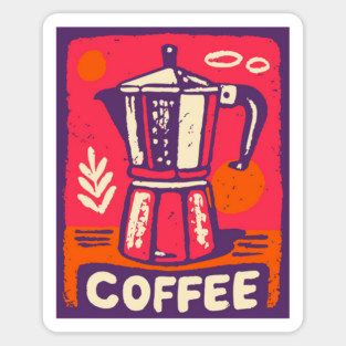 Moka Pot Pop Art Magnet