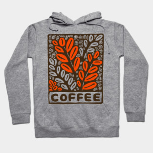 Coffee Plant Folk Art Hoodie