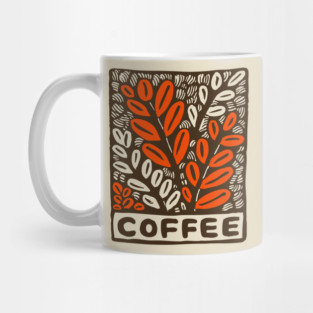 Coffee Plant Folk Art Mug