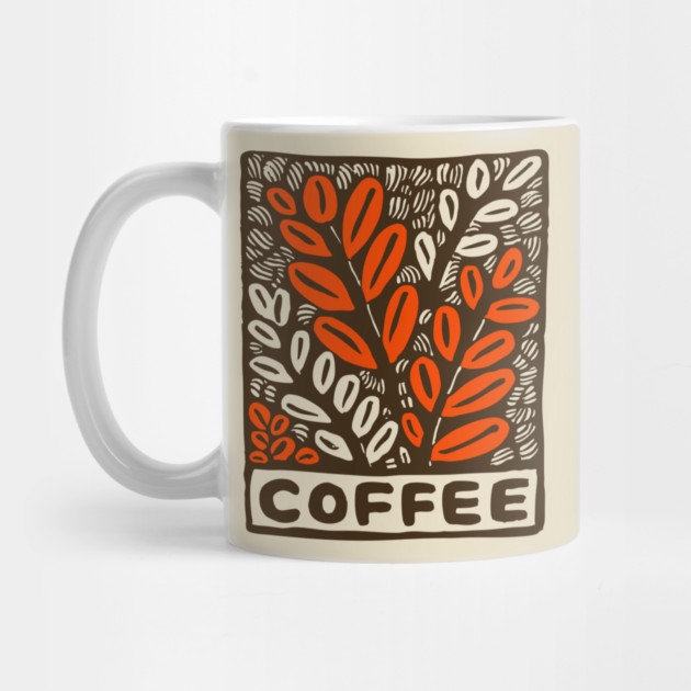 Coffee Plant Folk Art by TuncGK