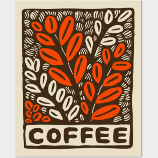 Coffee Plant Folk Art Posters and Art