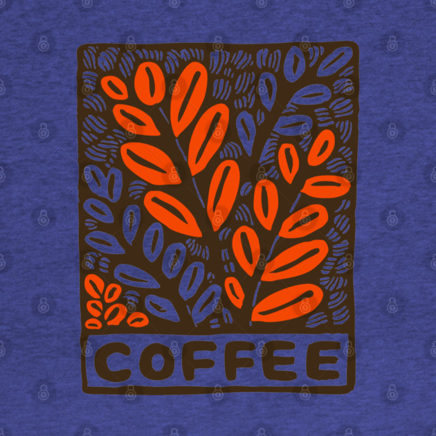 Coffee Plant Folk Art by TuncGK