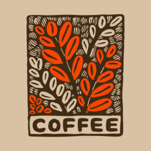 Coffee Plant Folk Art T-Shirt
