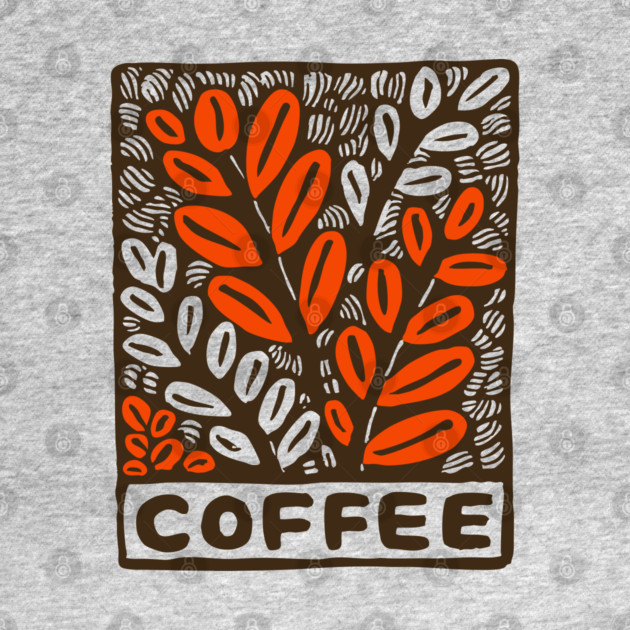 Coffee Plant Folk Art by TuncGK