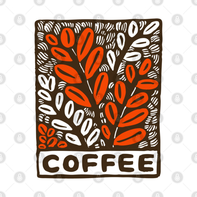 Coffee Plant Folk Art by TuncGK