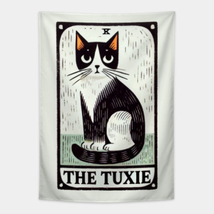 Tuxedo Cat Tapestry