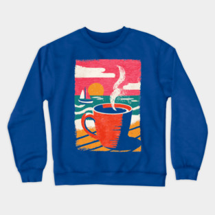 Sunrise Brew - Coffee by the Sea Crewneck Sweatshirt