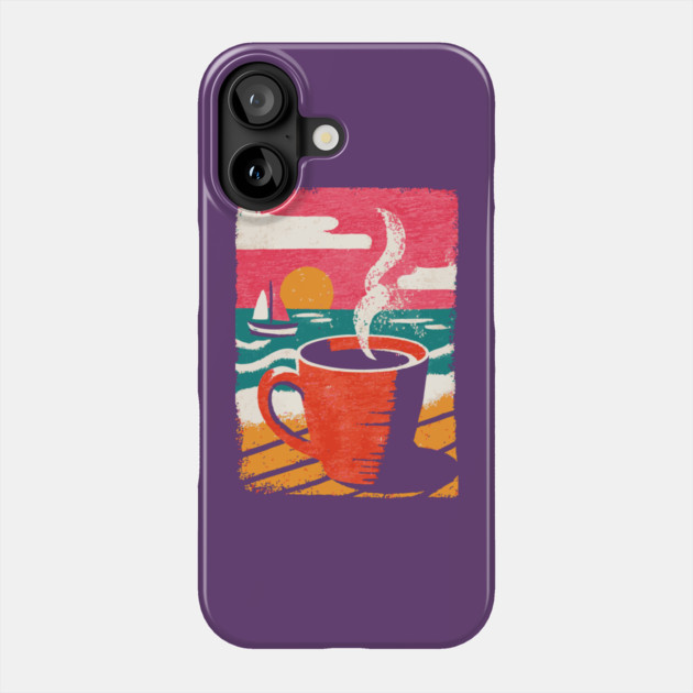 Sunrise Brew - Coffee by the Sea Phone Case by TuncGK