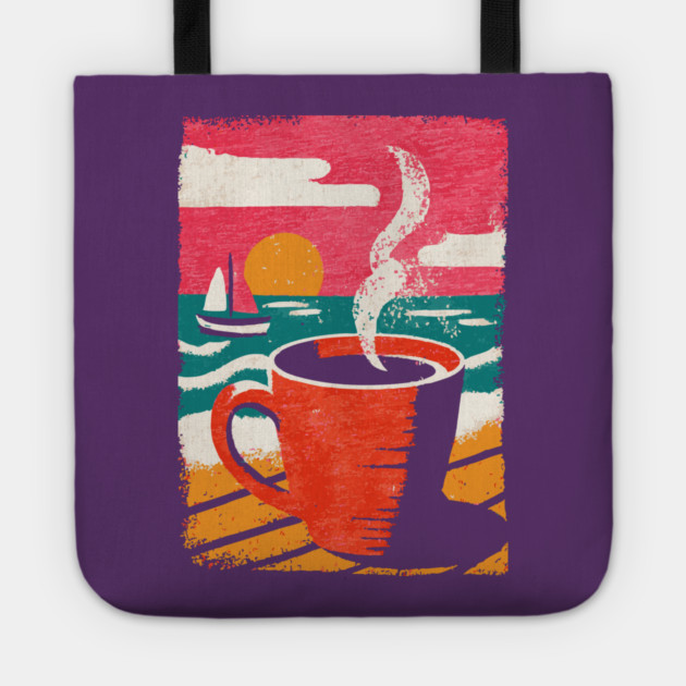 Sunrise Brew - Coffee by the Sea Tote by TuncGK