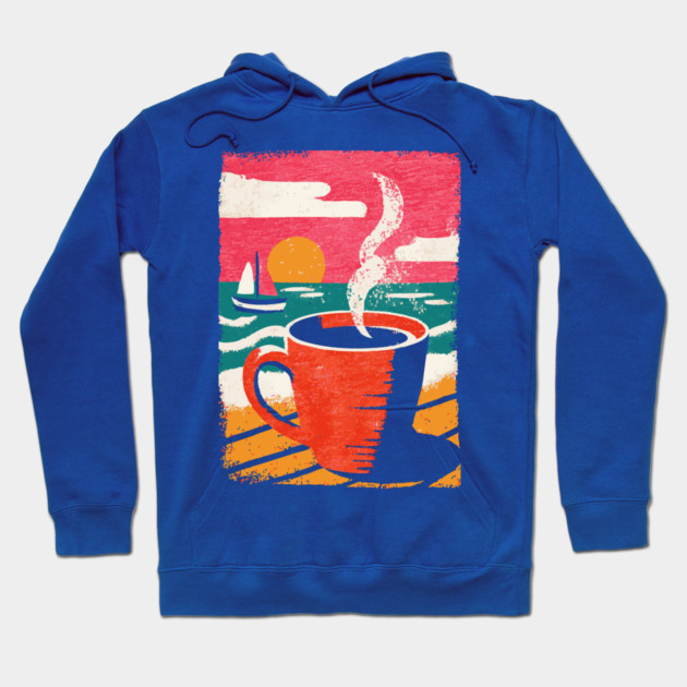 Sunrise Brew - Coffee by the Sea Hoodie by TuncGK