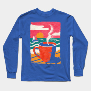 Sunrise Brew - Coffee by the Sea Long Sleeve T-Shirt