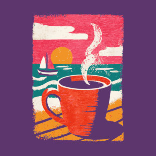Sunrise Brew - Coffee by the Sea T-Shirt