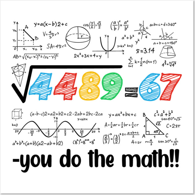 67 Meme Square Root 4489 Slang Six Seven Math Teacher Wall Art by ArtistTee ⭐⭐⭐⭐⭐