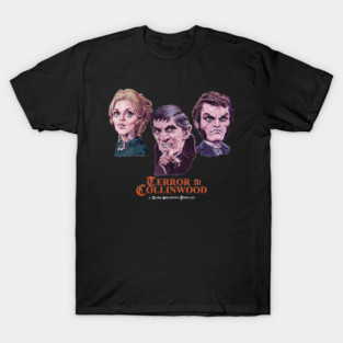 Trio of Terror - Barnabas, Angelique, Quentin by Paul Garner - TaC Logo on Front T-Shirt