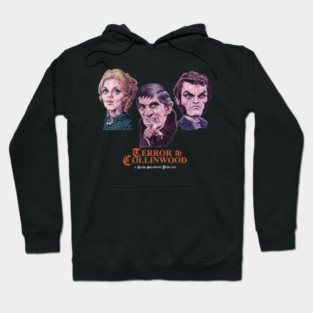 Trio of Terror - Barnabas, Angelique, Quentin by Paul Garner - TaC Logo on Front Hoodie