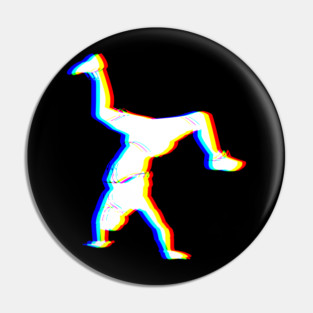 EDM Techno Rave Tricolor Electric Break Dancing Figure Hip Hop Rap Trippin Music Festival Party Pin