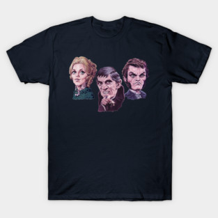 Trio of Terror - Barnabas, Angelique, Quentin by Paul Garner - 2-sided - TaC Logo on Back T-Shirt