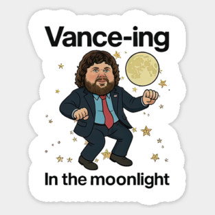 Vance-ing in the moonlight JD Vance meme Sticker
