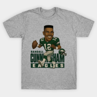 Randall Cunningham Caricature – Dual-Threat Quarterback Artwork T-Shirt