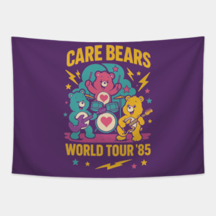 Care Bears World Tour 85 Rock Band Tapestry