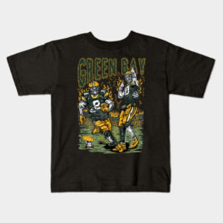 Vintage Green Bay Football Washed, NFL Game Day Kids T-Shirt