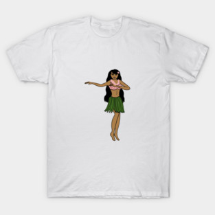 Aloha Tropical Dancing Girl Vacation T-Shirt