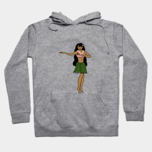 Aloha Tropical Dancing Girl Vacation Hoodie