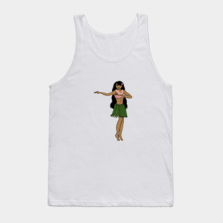 Aloha Tropical Dancing Girl Vacation Tank Top