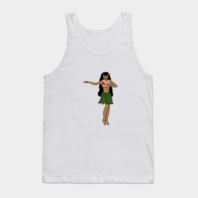 Aloha Tropical Dancing Girl Vacation Tank Top by logiamerch