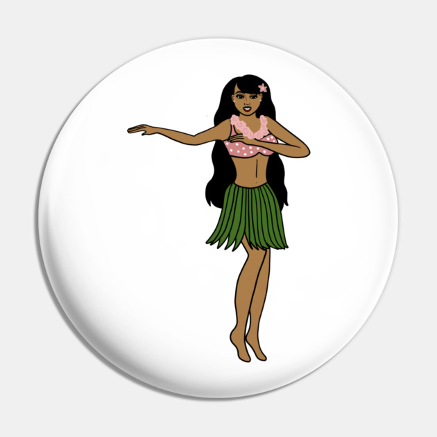 Aloha Tropical Dancing Girl Vacation Pin by logiamerch