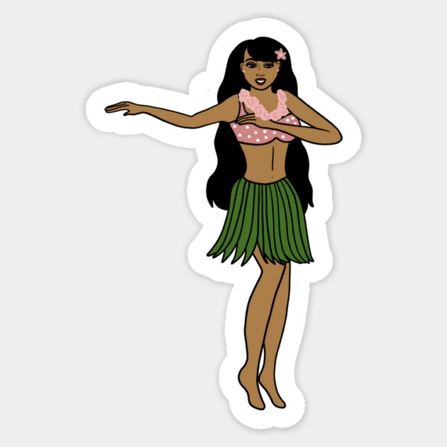 Aloha Tropical Dancing Girl Vacation Sticker by logiamerch