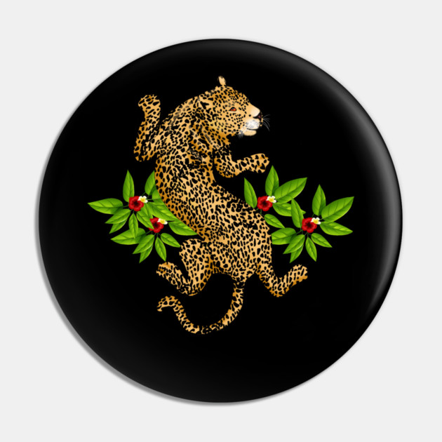 Jaguar Animal Tropical Cat Pin by logiamerch