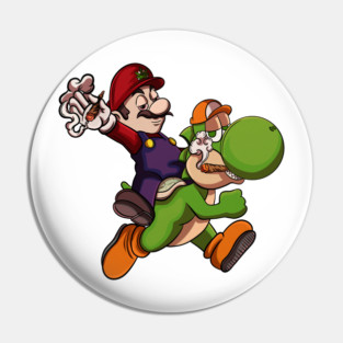High Level Bros – Parody Retro Cartoon Design Pin