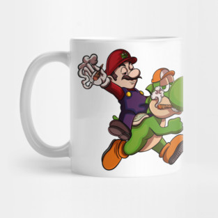 High Level Bros – Parody Retro Cartoon Design Mug