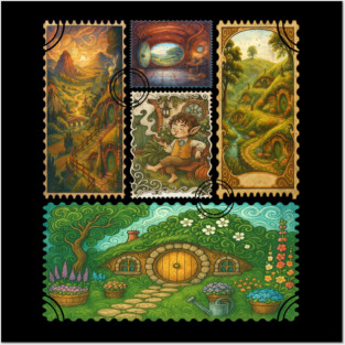 Vintage stamp Book Posters and Art