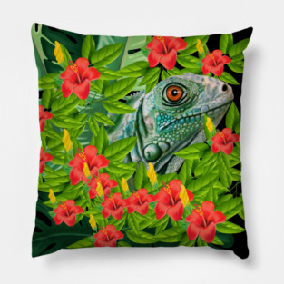 Lizard Animal Tropical Reptile South America Pillow