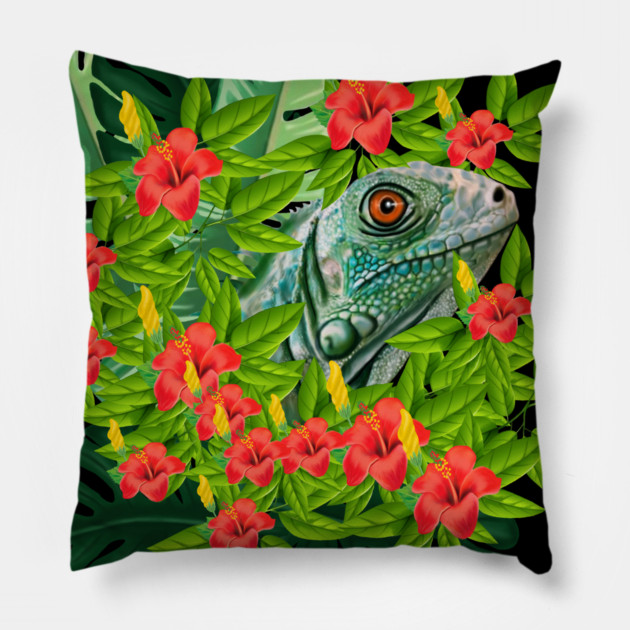 Lizard Animal Tropical Reptile South America Pillow by logiamerch