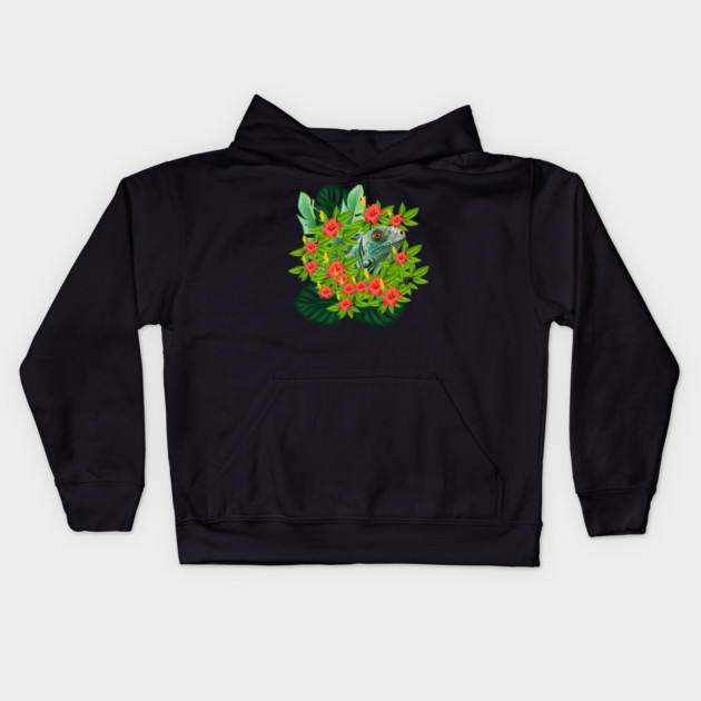 Lizard Animal Tropical Reptile South America Kids Hoodie by logiamerch