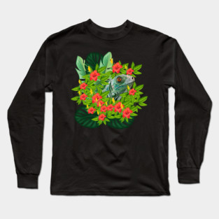 Lizard Animal Tropical Reptile South America Long Sleeve T-Shirt