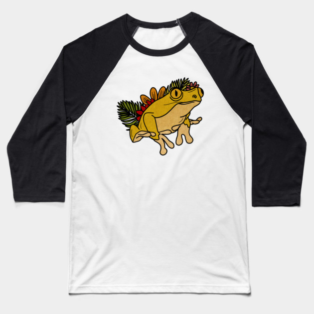 Tropical Frog South America Floral Baseball T-Shirt by logiamerch
