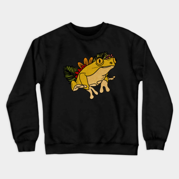 Tropical Frog South America Floral Crewneck Sweatshirt by logiamerch