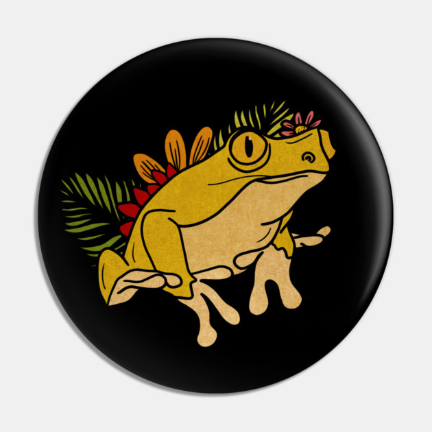 Tropical Frog South America Floral Pin by logiamerch